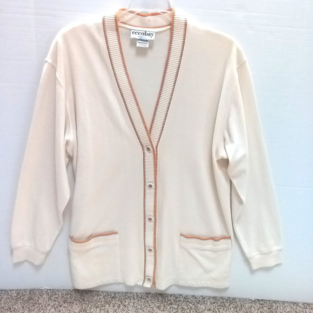 Eccobay V-Neck Cardigan with Front Pockets